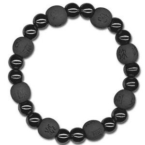 Zorbitz Karmalogy Lucky Karma Bead Bracelet Unisex Happiness/Strength Hematite